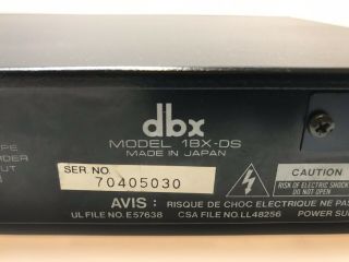 RARE DBX 1BX - DS 1 Band Dynamic Range Controller Vintage Great 2