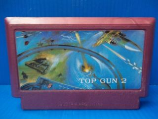 Rare Vintage Famiclone Top Gun 2 Dual Fighter Old Chips Famicom Nes Cartridge
