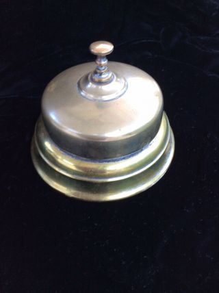 Antique Hotel Counter Bell Brass