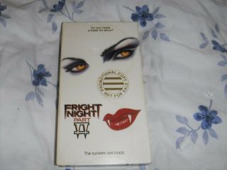 Fright Night Part Ii (2) Vhs Roddy Mcdowall Vampire Horror Promo Screener Rare