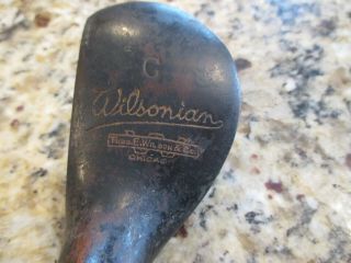 Rare Antique Hickory Wood Shaft Ca 1920 Wilson Splice Neck Cleek