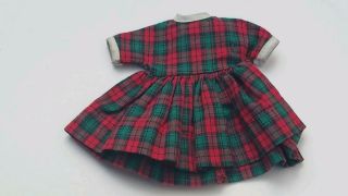 Vintage 1950s Betsy Mccall Doll Plaid Dress -