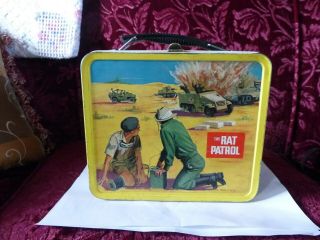 Rare Canadian 1967 Aladdin The Rat Patrol Lunch Box With No Graphics On Sides
