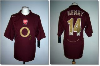 Bnwt Arsenal London 14 Henry Nike Highbury 2005/2006 Home Shirt Xl Rare