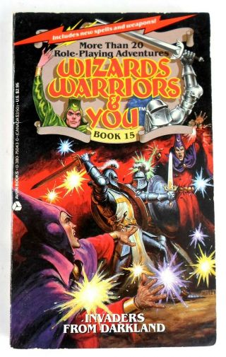 Rare Wizards Warriors & You 15: Invaders From Darkland Rpg Adventure Gamebook