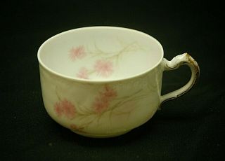 Antique Haviland Limoges France 2 " Footed Coffee Tea Cup Pink Cornflower A