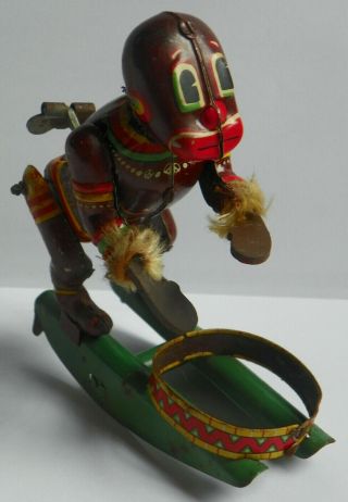 Antique Vintage Tin Wind Up Toy Calypso Joe Drummer Line Mar Toys Japan