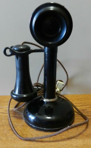 Antique Rare Candlestick Telephone Mfg By The Dean Electric Co Ohio