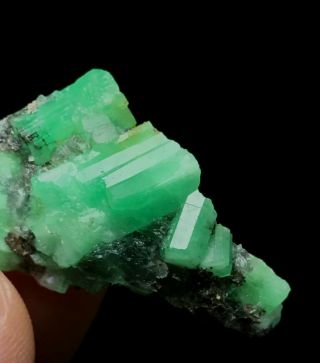 7.  8g Natural Gemstone Emerald Beryl Crystal Rough Rare Mineral Specimens China