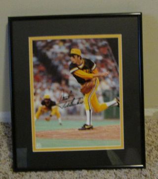 Vintage Kent Tekulve Auto Signed Matted Framed Photo Pittsburgh Pirates Rare