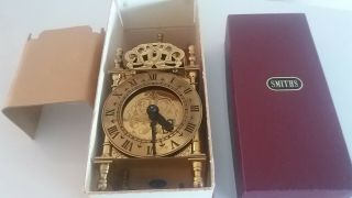 Rare Nell Gwynne Smiths 240v Brass Lantern Carriage Clock.  In.