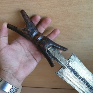 16 Old Rare Antique African Cameroon Tikar Sword / Dagger / Kinfe,  Blade Carved 2