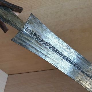 16 Old Rare Antique African Cameroon Tikar Sword / Dagger / Kinfe,  Blade Carved 3