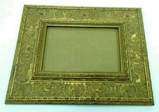 Ornate Antiqued Gold Wood Photo Picture Frame 4 X 6 Baroque Wall Hanging