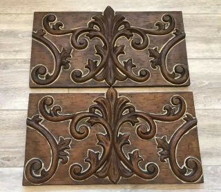 Southern Living At Home Aberdeen Wall Plaques Set Of 2 Brown Resin 11 " X21 "
