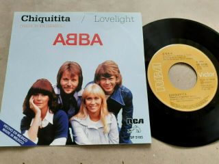 Abba - Chiquitita (spanish Version) - Rare 7 " Promo Mexico Single Record Rca