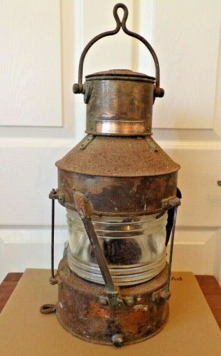 Grimley&sons Ltd Wwii Ship’s Lantern.  Patent 5905.  1944 A/f Not Under Command