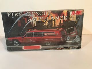 Vintage J0han 1/25 Scale Fire Rescue Ambulance Model Kit