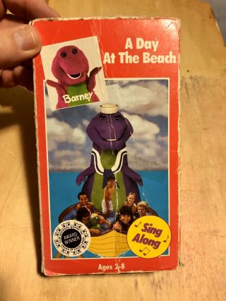 Barney - A Day At The Beach - Sing Along,  Vhs Tape,  Extremely Rare