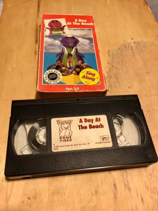 Barney - A Day at the Beach - Sing Along,  VHS Tape,  Extremely Rare 3