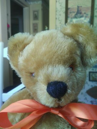 Vintage 1970s Mohair Classic Merrythought Teddy Bear England Uk 14in Euc