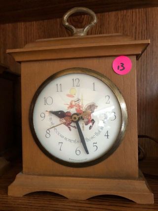 Rare 1973 Holly Hobbie “most Precious Moments Are Shared” Plastic - Electric Clock