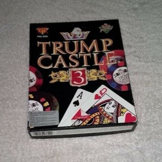 Vintage 1993 Trump Castle 3 Casino Simulation Game For Ibm 3.  5 " Diskettes - Rare