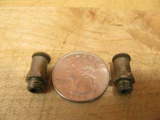2 Small Mini Little Antique Brass Engine Electric Motor Oiler Oil Grease Cup