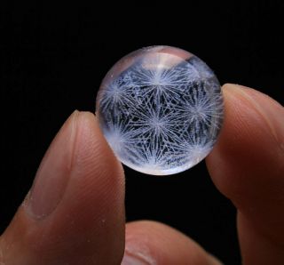 7.  2g Find Rare Natural Pretty Snowflake Phantom Quartz Crystal Sphere Ball12