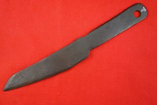 Antique 18th Century Iron Knife With Intentional Curve French Indian Fur Trade