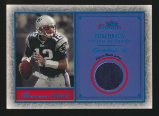 Tom Brady 2004 Fleer Showcase Grace Patriots Game Jersey Card /300 Rare