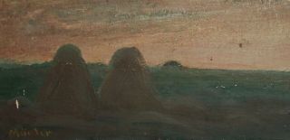German Art,  Antique Oil Painting,  Expressionist Landscape,  Signed Munter