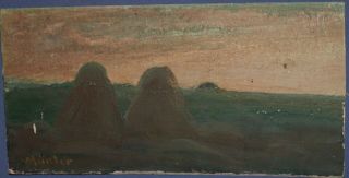 German art,  Antique oil painting,  Expressionist landscape,  signed Munter 2