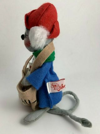 Vintage Annalee Doll 1991 Christmas Mouse U.  S.  Mail Bag Carrier 6.  5 