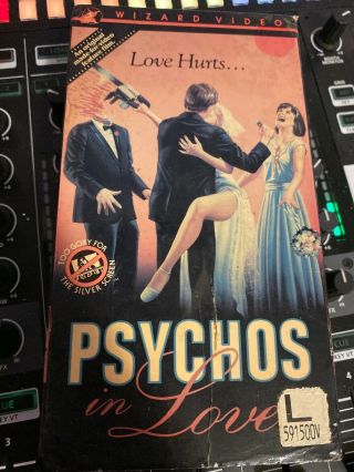 Psychos In Love Vhs Horror Oop Rare Wizard Video Gore Cult 1987 Vintage Vtg