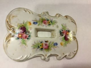 Vintage Arnart Creations Porcelain Floral Light Switch Plate