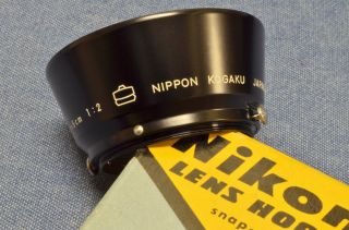C 1950s Rare Rangefinder Nikon Snap - On Nkk Hood For Rf Nikkor 5cm F/2