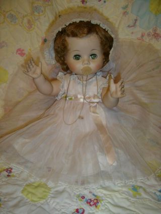 Madame Alexander Kathy Doll All Orig Tagged Clothes,  Pacifier,  1958,  Vinyl 18 "