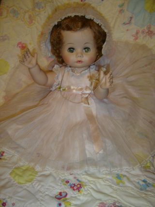Madame Alexander Kathy doll all orig tagged clothes,  pacifier,  1958,  vinyl 18 