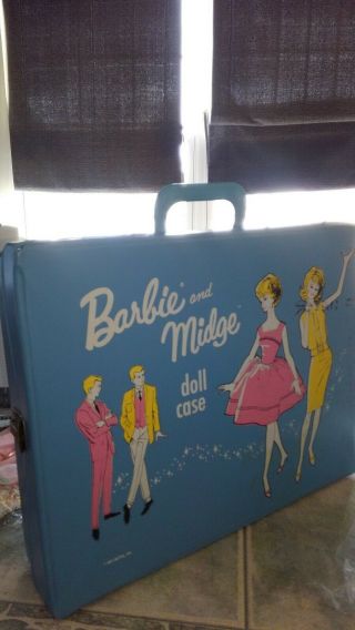 Vintage Barbie & Midge Dolls,  Clothes,  Misc.  And Case