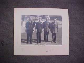 Rare Signed Orig Ww2 Real Photo King George Vi / Admiral Cunningham Etc 1945