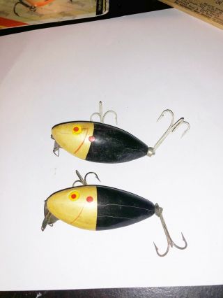 Two Vintage True Temper Crippled Shad Lures