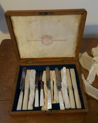 Vintage Mappin And Webb Mop Cutlery Silver Plate