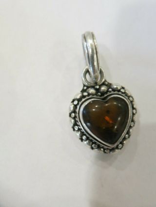 Antique 925 Sterling Silver Heart Shape Pendant