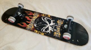 Channel One Skateboard,  Skull Graphic,  Vintage,  W/trucks & Wheels,  31 " Rare