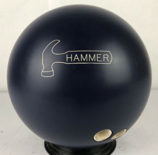 Vintage Hammer Fab Bowling Ball Urethane 15lb 14oz Rare Blue Very