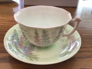 Old Royal Bone China Tea Cup And Saucer,  Snapdragon Pattern,  Made In England