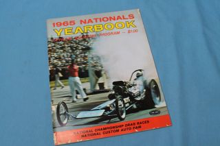 Rare 1965 Nhra Indy Nationals Drag Racing Championship Big Go Program