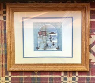 P.  Buckley Moss Framed Signed Print “ Family Heritage” Rare Print 1990