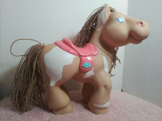 Vintage 1992 Cabbage Patch Kids Crimp N Curl 12 " Pony Tan Pink Saddle